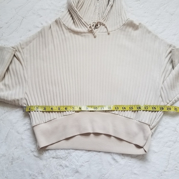 JOHN ELLIOTT RIBBED CROPPED TERRY HOODIE - Picture 8 of 11